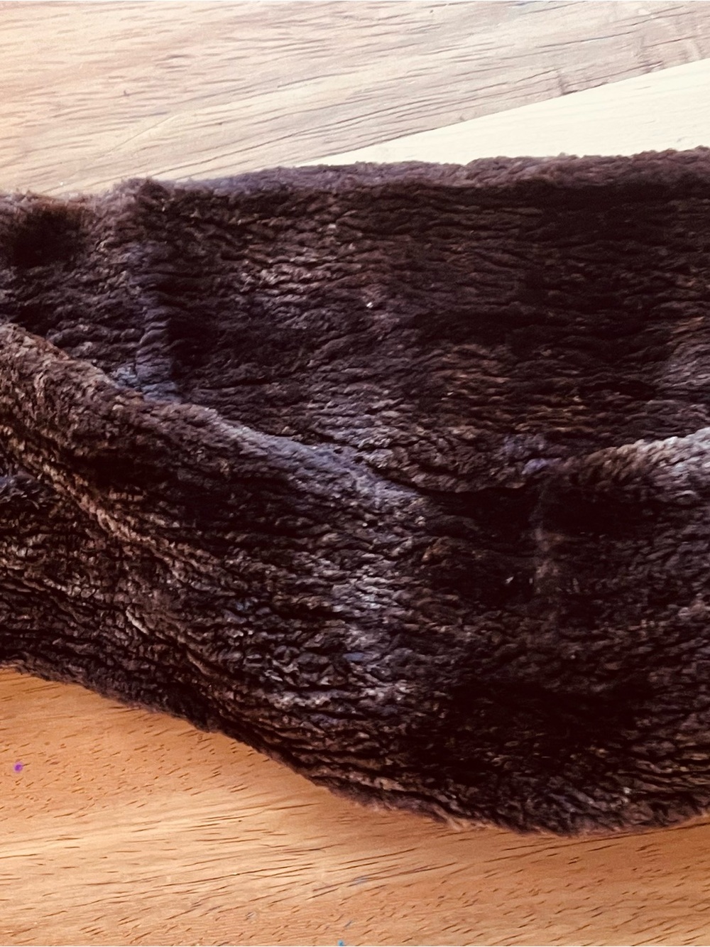 Plush Sheared Beaver Fur scarf- Brown